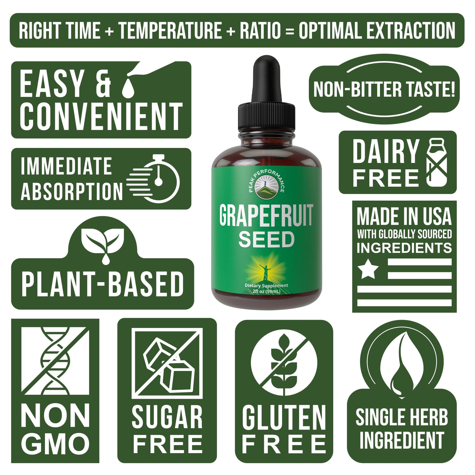 Grapefruit Seed Extract Liquid Drops Supplement. Vegan GSE Grapefruit Seed Extract for Women and Men. Zero Sugar, Non Bitter. for Immune, Digestive Support. Gluten Free Oil. Take Orally Peak PerformanceBuy Supplements Australia
