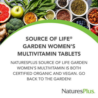 NaturesPlus Source of Life Garden Women’s Multivitamin - 90 Tablets - Supports Energy & Healthy Immune System Nature's Plus