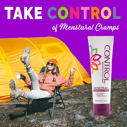 CONTROL, Menstrual Cramp Relief Cream, Topical Pain Relief for Period Cramps and PMS, Period Relief Products, Fast and Effective, Easy to Use, Safe for All Ages, Hormone Free, All Natural, 3 oz Tube. CONTROLBuy Supplements Australia