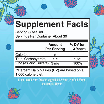 MaryRuth Organics USDA Toddler Liquid Drops | Zinc Sulfate | Immune Support Supplement| Skin Health | Vegan | Formulated for Ages 1-3 | Delicious Berry Flavor | 1 Month Supply | 2 Fl Oz MARYRUTH'SBuy Supplements Australia
