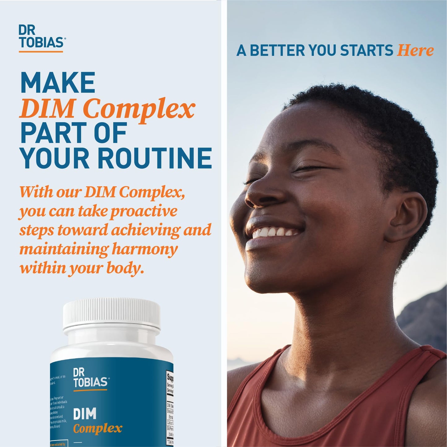 Dr. Tobias DIM Complex, Hormone Balance for Women & Men, DIM Supplement with BioPerine, Broccoli Extract & Calcium D-Glucarate Estrogen Detox Balance Complex, Non-GMO, Vegan, 60 Capsules Dr. TobiasBuy Supplements Australia
