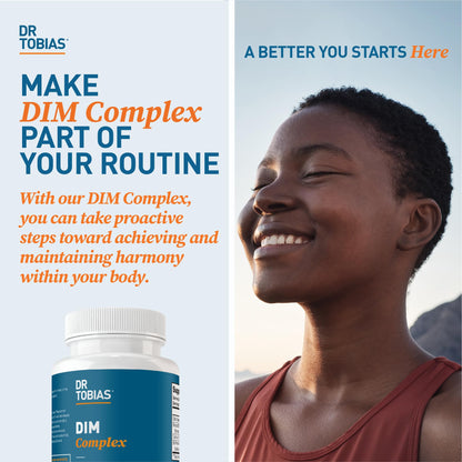 Dr. Tobias DIM Complex, Hormone Balance for Women & Men, DIM Supplement with BioPerine, Broccoli Extract & Calcium D-Glucarate Estrogen Detox Balance Complex, Non-GMO, Vegan, 60 Capsules Dr. TobiasBuy Supplements Australia