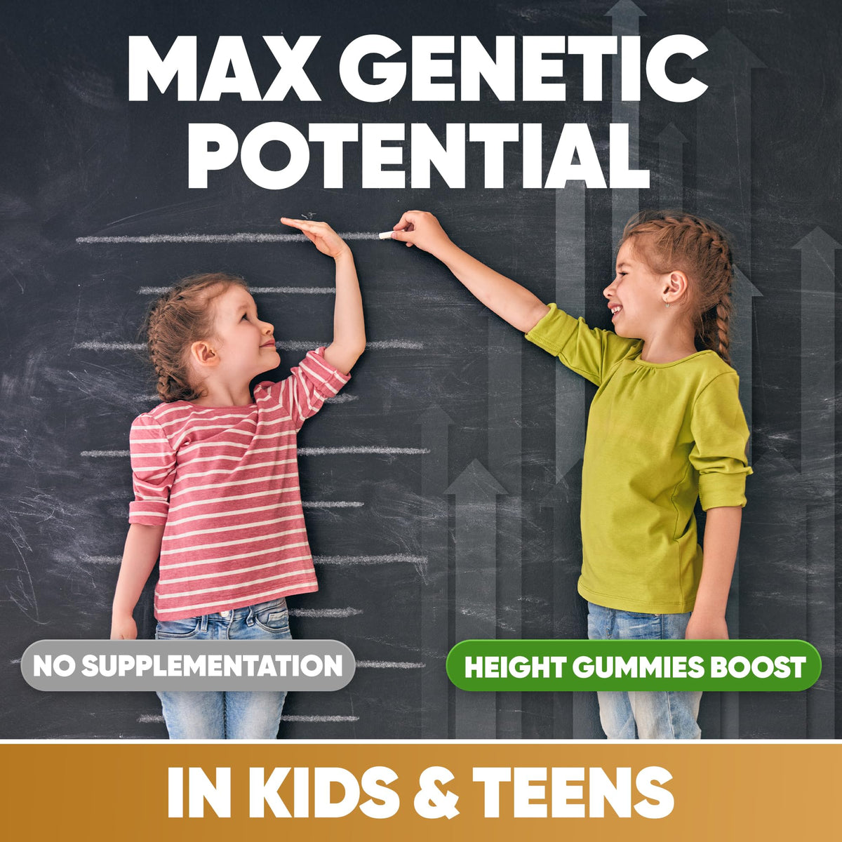 Height Growth Increase Vitamin Gummies, Calcium 100mg, Magnesium Glycinate 30mg, Zinc, Ashwagandha, Vitamin K2 D3 25mg Grow Tall Maximizer Supplement, Multivitamin for Kids, Teens Boy & Girl, Adults HighSpotBuy Supplements Australia