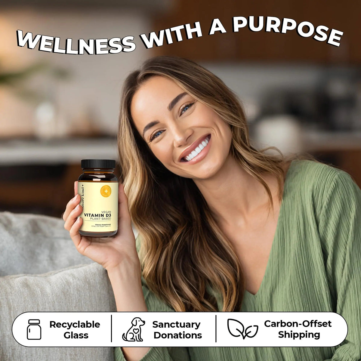 Future Kind Vitamin D3 2500 IU for Bone and Muscle Function, Vitamin D Vegan Supplement from Plant Lichen, Non-GMO, Sugar Free, Pure Vitamin D3, Promotes Natural Resilience, 30 Capsules Future Kind buy supplements Au