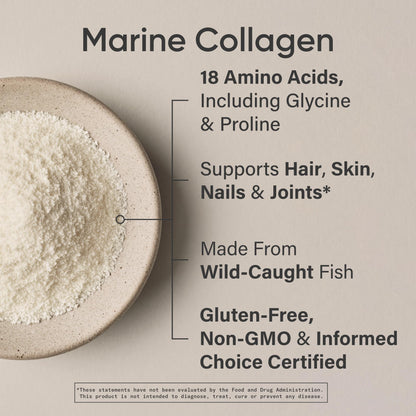 Sports Research Marine Collagen Peptides Powder - Sourced from Wild-Caught Fish, Pescatarian Friendly, Keto Certified & Non-GMO Tested