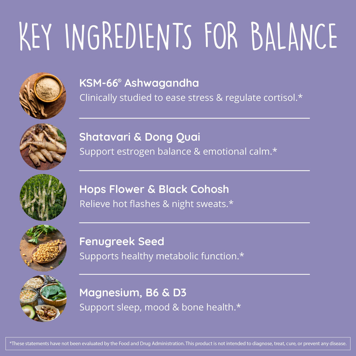 Perimenopause Supplements for Women | Hot Flash, Night Sweat, Mood & Sleep Support | Vegan Hormone Balance Capsules with KSM-66 Ashwagandha, Shatavari & Black Cohosh | Estrogen-Free, 60ct Happy Healthy HippieBuy Supplements Australia