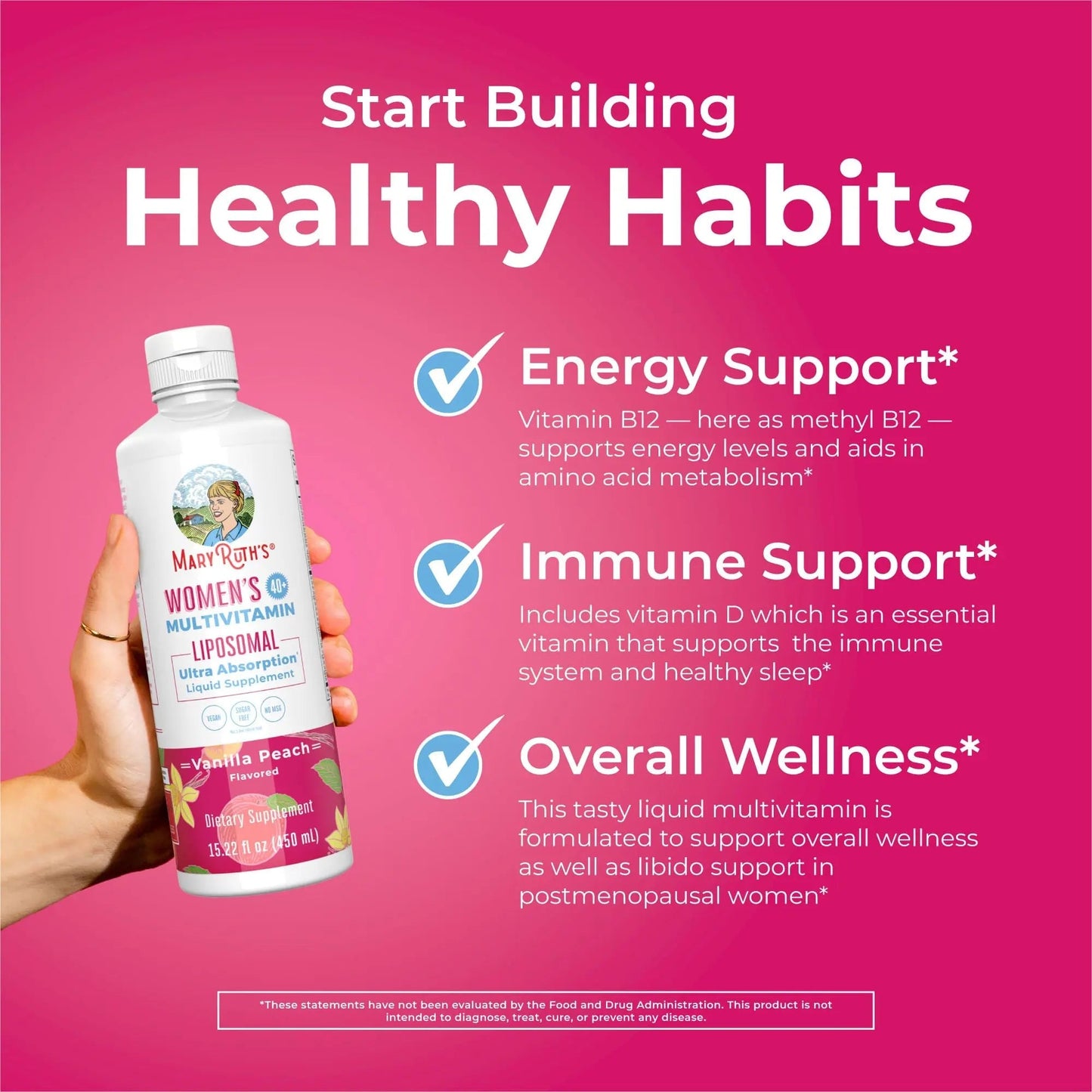 MaryRuth Organics Multivitamin for Women 40+, Womens Multivitamin Liposomal, Immune Support Supplement MaryRuth OrganicsBuy Supplements Australia