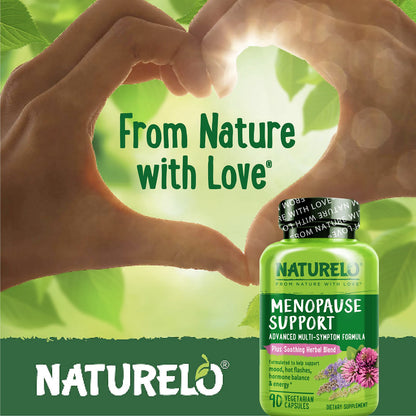 NATURELO Menopause Supplements for Women, Herbal Blend with Black Cohosh for Menopause Hot Flashes Advanced Estrogen Multi-Symptom Formula 90 Capsules NATURELOBuy Supplements Australia