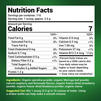 Dr. Berg's (Veggie Solution) Organic Super Greens Powder w/Spirulina - Raw Green Dr. Berg NutritionalsBuy Supplements Australia