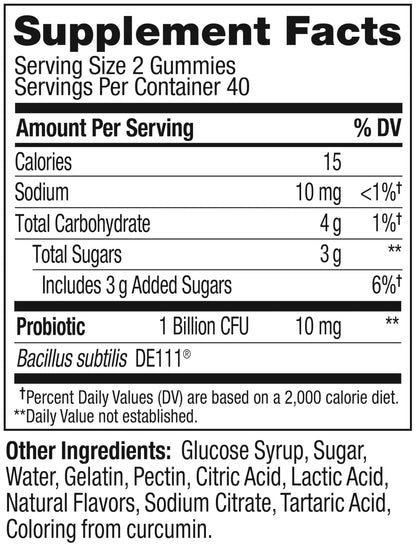 OLLY Probiotic Gummy, Immune and Digestive Support, 1 Billion CFUs, Chewable Probiotic Supplement, Mango, 25 Day Supply - 50 Count OLLYBuy Supplements Australia