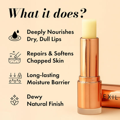 Clinexil Lip Balm – Hydrating Lip Repair with Cold-Pressed Oils, 10% Squalane, Vitamin E & Ceramides