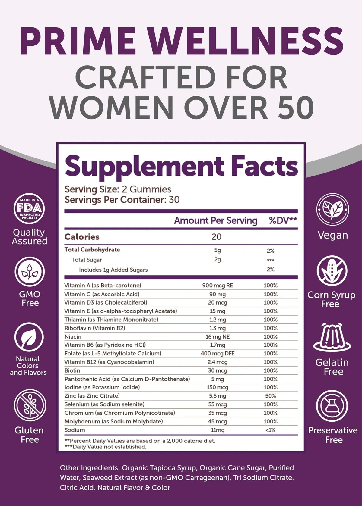 Lunakai USA Made Women’s 50+ Multivitamin & Vitamin D3 Gummies Bundle, Supports Bone, Heart, Immune & Energy Health, Non-GMO, Gluten-Free, Delicious Strawberry & Pineapple Flavors, 60ct Each LunakaiBuy Supplements Australia