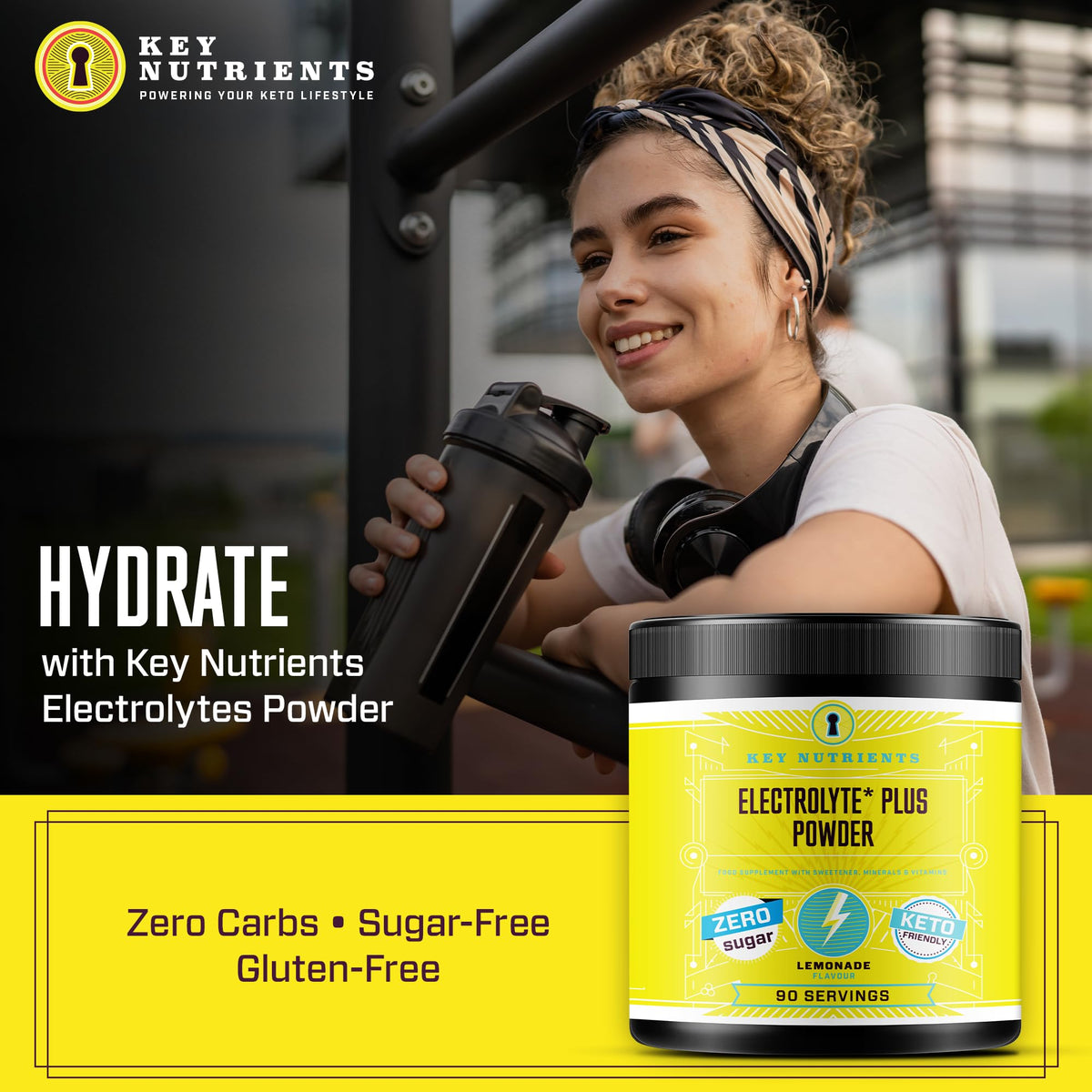 Key Nutrients Electrolytes Hydration Powder - Refreshing Lemonade Drink Mix KEY NUTRIENTSBuy Supplements Australia