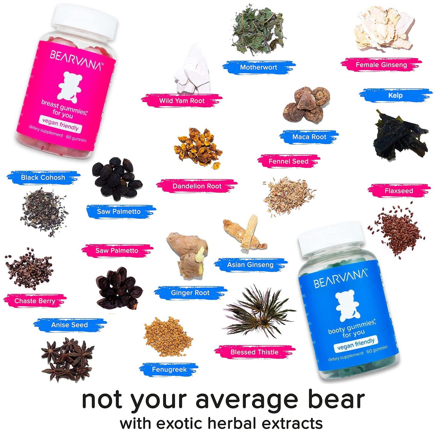 BEARVANA Gummies Combo Pack - Chest and Bum Gummies - Workout Aid - Women’s BEARVANABuy Supplements Australia