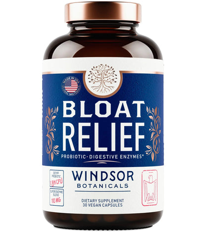 Bloat Relief Probiotic and Digestive Enzymes - Anti Bloating Turmeric, Fennel, Bromelain IBS Supplement - Detox Debloat Capsules Gas - Bloating Relief for Women and Men - 30 Gut Health Pills WINDSOR BOTANICALSBuy Supplements Australia