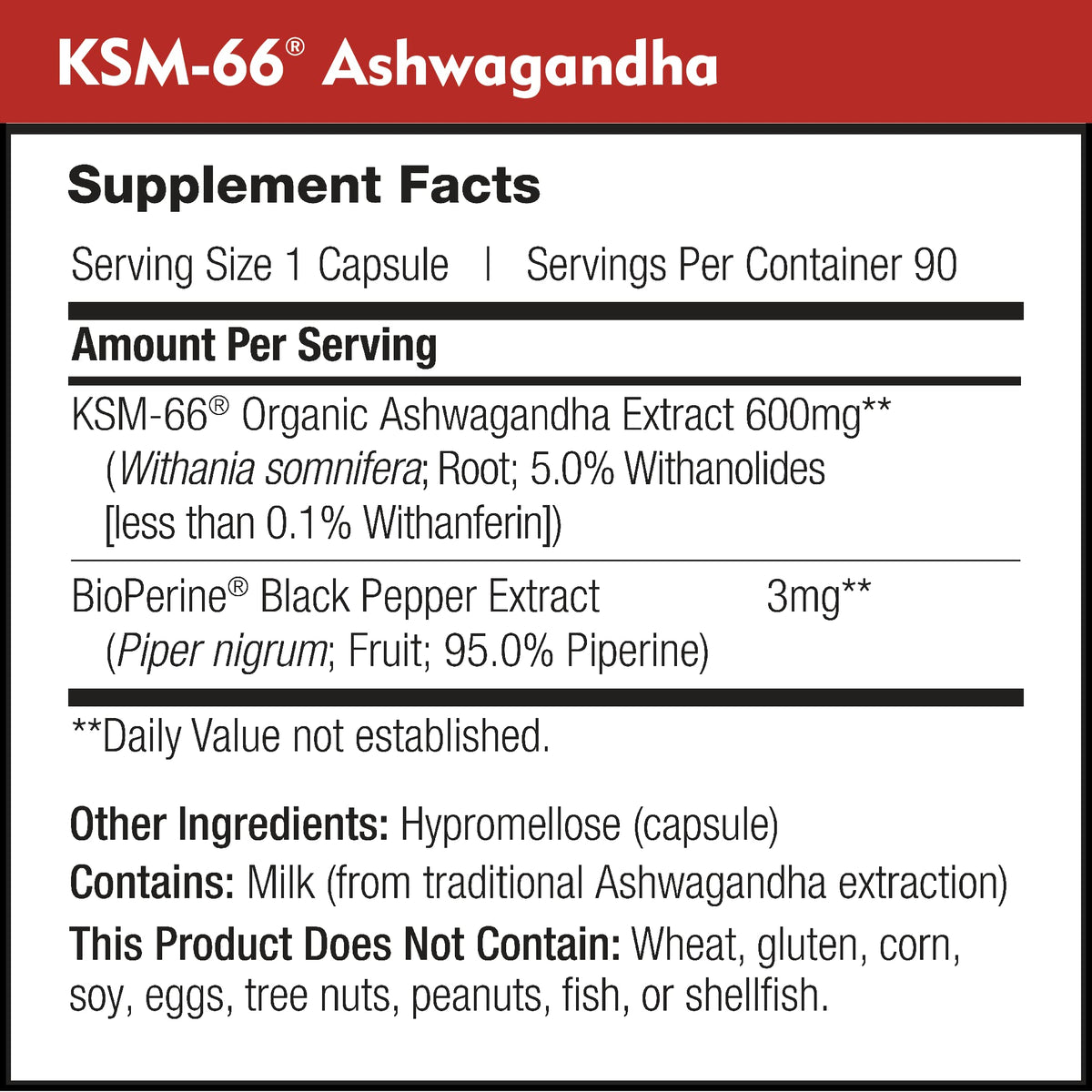 DailyNutra KSM-66 Ashwagandha 600mg Organic Root Extract - High Potency Supplement with 5% Withanolides | Relieves Tiredness, Supports Relaxation, Focus, Energy, & Muscle Growth (90 Capsules) DailyNutraBuy Supplements Australia