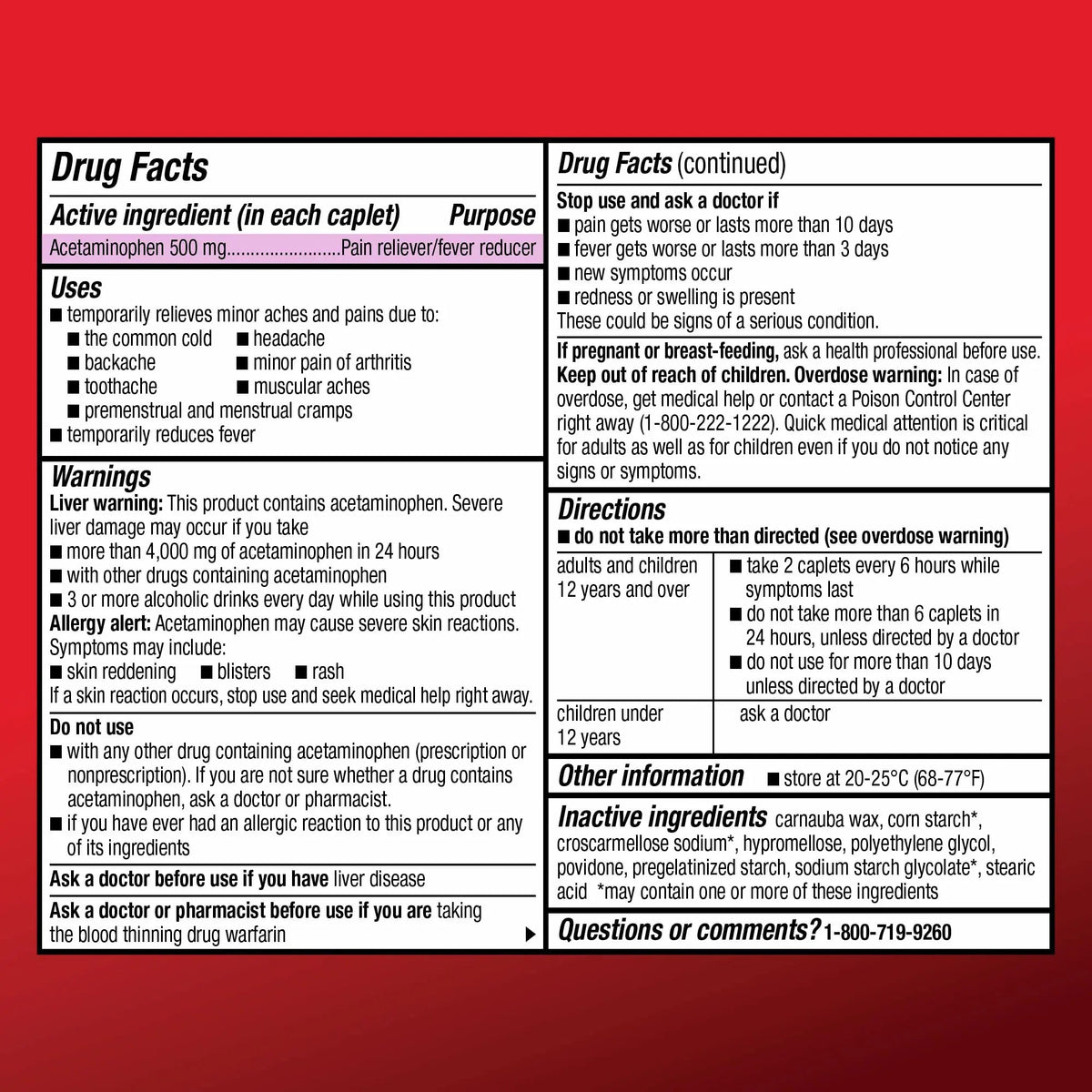 Amazon Basic Care Extra Strength Acetaminophen Caplets 500 mg, Pain Reliever and Fever Reducer, Gentle on Stomach, For Arthritis Pain, Backache Pain and More, 50 Packets of 2 Capsules Each, 100 Count Amazon Basic CareBuy Supplements Australia