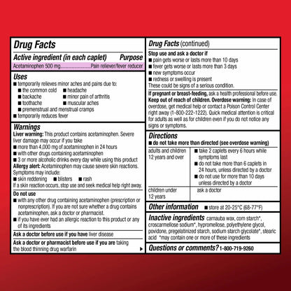 Amazon Basic Care Extra Strength Acetaminophen Caplets 500 mg, Pain Reliever and Fever Reducer, Gentle on Stomach, For Arthritis Pain, Backache Pain and More, 50 Packets of 2 Capsules Each, 100 Count Amazon Basic CareBuy Supplements Australia