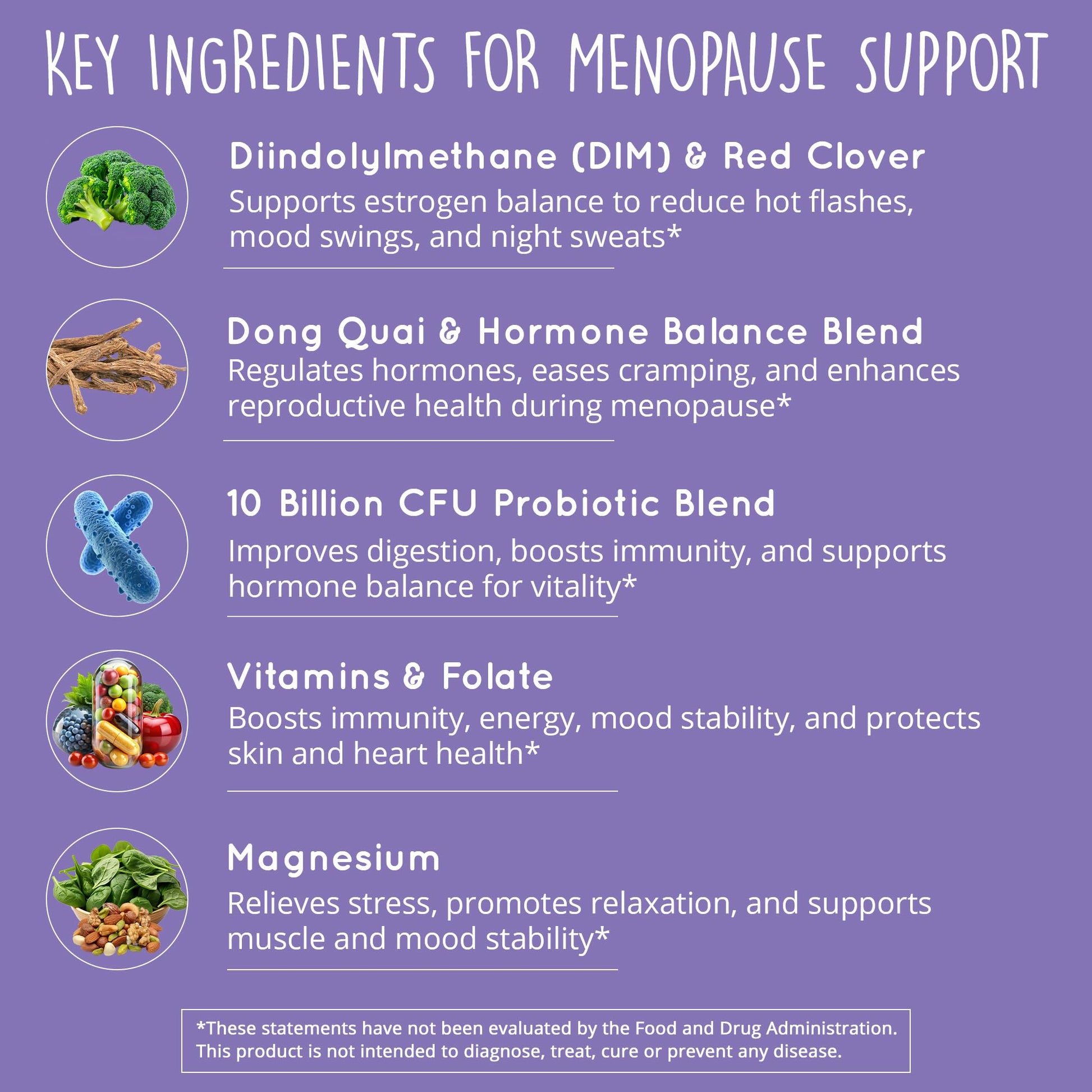Menopause Supplements for Women – DIM Supplement + Probiotics | Estrogen Metabolism & Hormone Balance Support | Perimenopause Relief | Hot Flashes, Mood Swings & Night Sweats | Dong Quai | 60 Ct Happy Healthy HippieBuy Supplements Australia