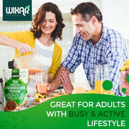Wixar Mushroom Powder - Ten Treasure Mushrooms Extract Supplement Blend for Coffee WIXAR NATURALSBuy Supplements Australia