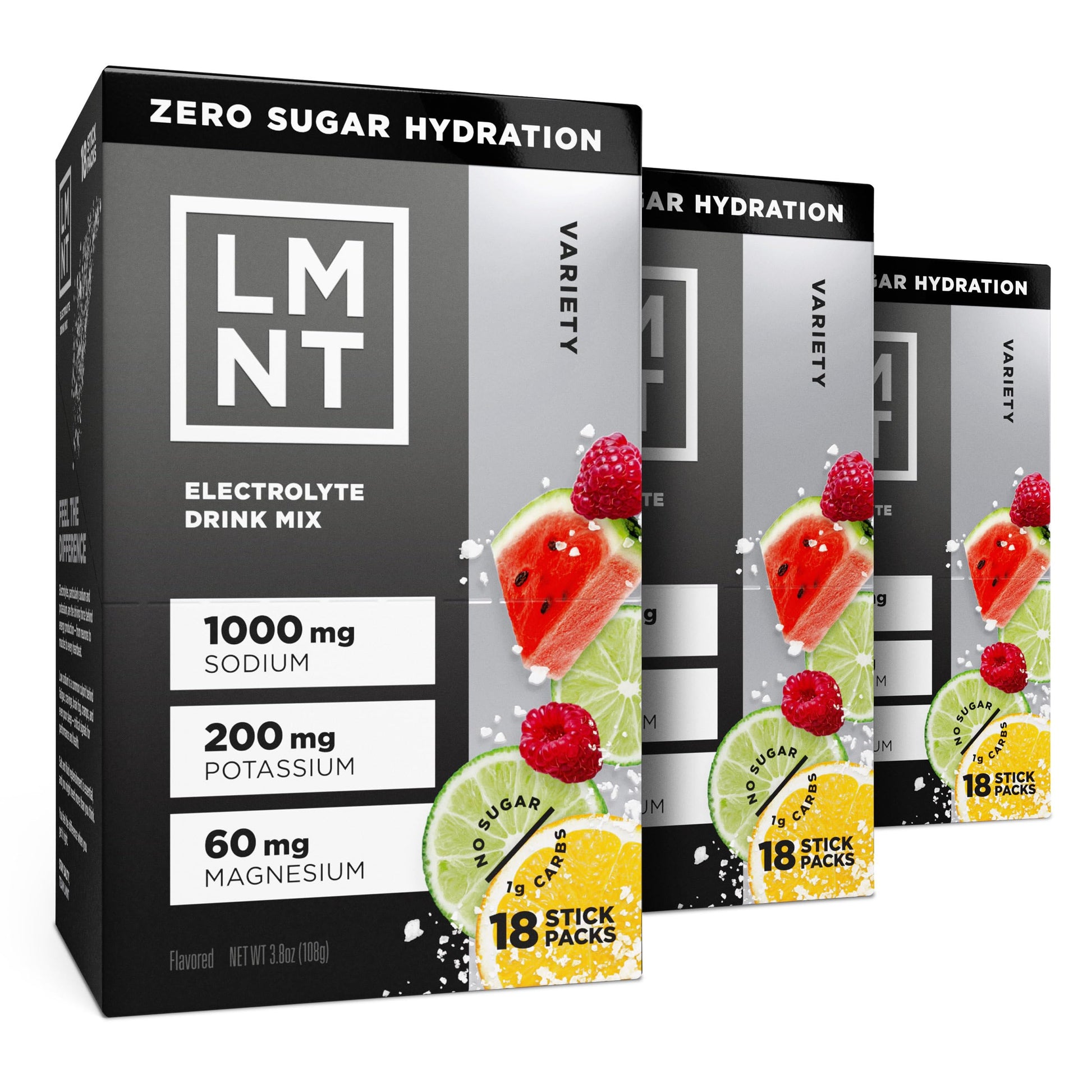 LMNT Zero Sugar Electrolytes - Variety Pack Bundle | Drink Mix | 54-Count Drink LMNTBuy Supplements Australia