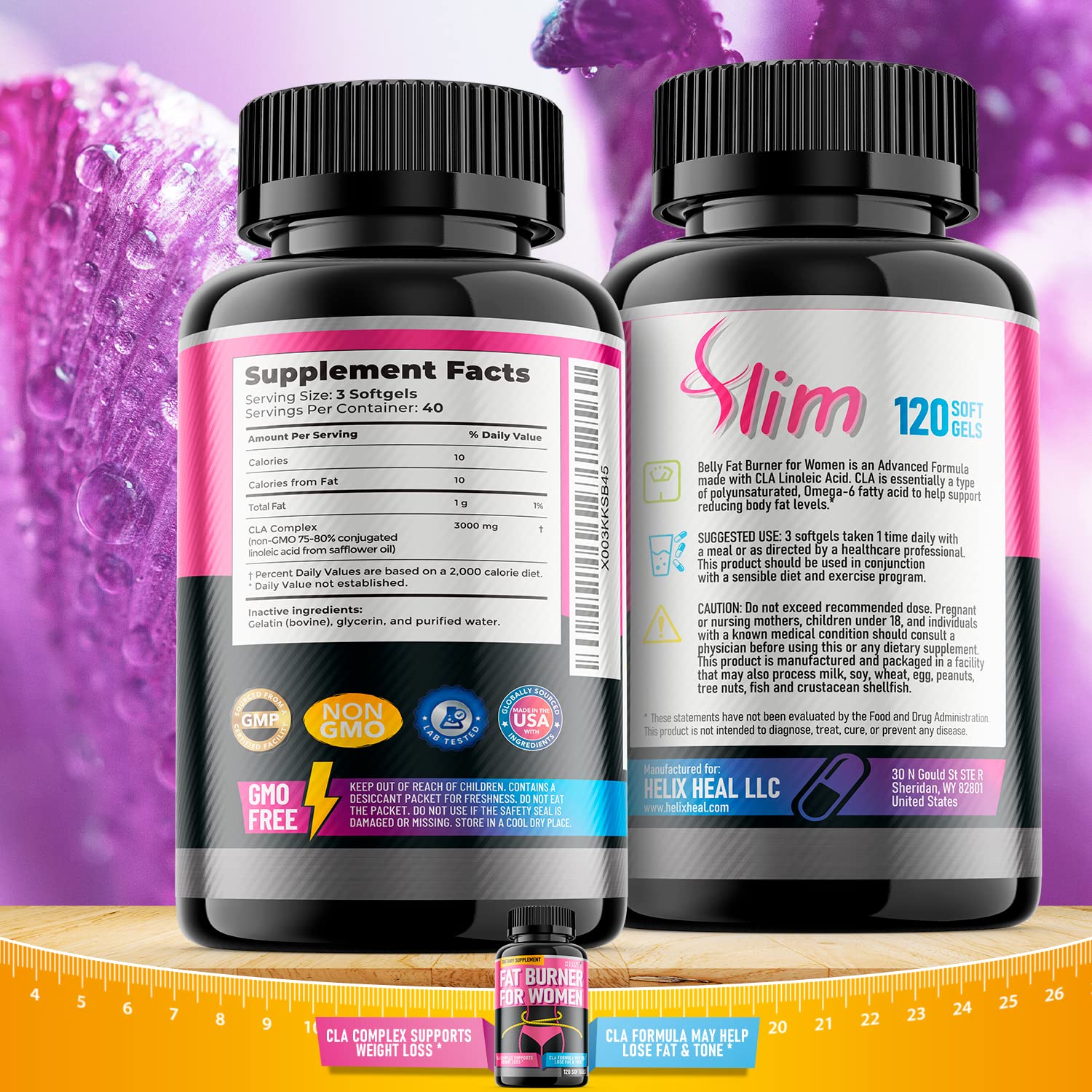 Helix Heal Belly Fat Burner for Women - Lose Stomach Fat w/Softgel Diet Pills Helix HealBuy Supplements Australia