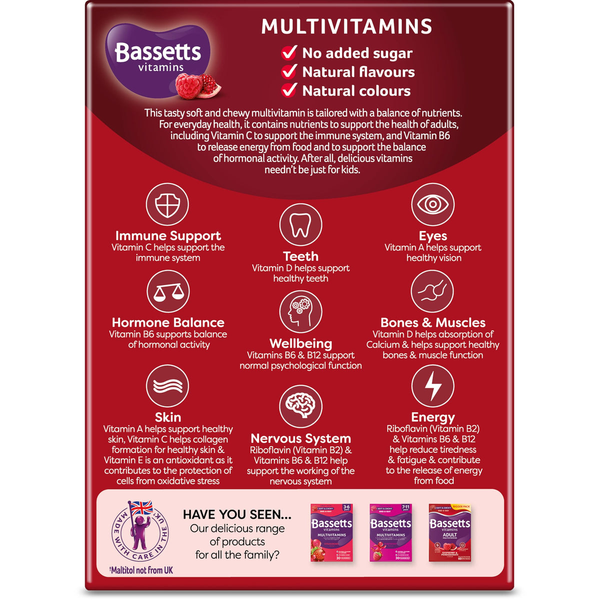 Bassetts Vitamins Adults Multivitamins 30's, 97.2 g Bassetts VitaminsBuy Supplements Australia