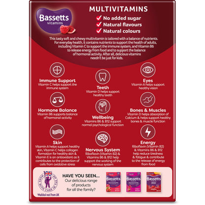 Bassetts Vitamins Adults Multivitamins 30's, 97.2 g Bassetts VitaminsBuy Supplements Australia