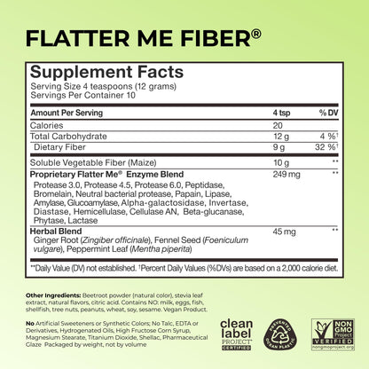 HUM Flatter Me Fiber Supplement for Women & Men, Prebiotics & Digestive Enzymes to Support Weight & Bloating, Digestive & Gut Health, Fiber Powder Drink Mix, Strawberry Lemon - 10 Servings HUMBuy Supplements Australia
