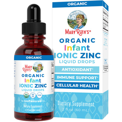 MaryRuth Organics Organic Infant Ionic Zinc Liquid Drops | Zinc Sulfate for Immune Support | Organic Glycerin | Antioxidant | Vegan | Formulated for Babies Ages 6-12 Months | 1 Month Supply | 2 Fl Oz MARYRUTH'SBuy Supplements Australia