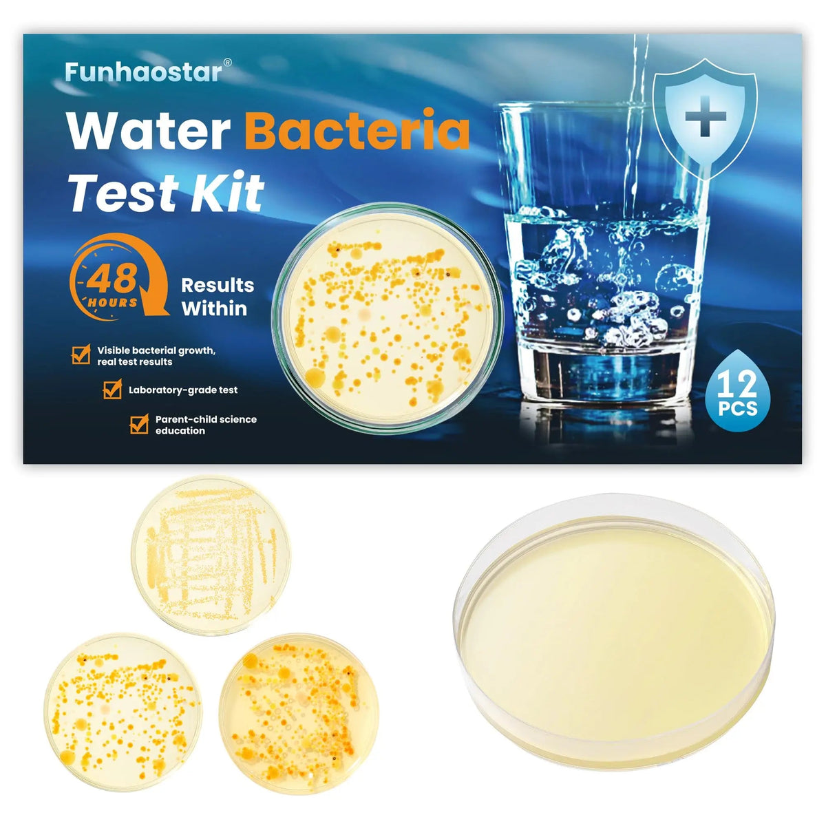 Bacteria Test Kits for Drinking Water - 12 Tests Detect Coliform, E.coli & All Bacteria | Home Quality Testing Kit for Well, Tap, Pool, Hot Tub & City Water | Easy DIY Tester with Free Lab Analysis FunhaostarBuy Supplements Australia