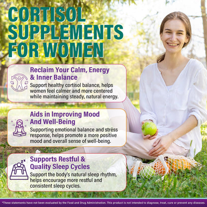 Cortisol Supplements for Women & Men, Cortisol Reducer Gummies w/ Magnesium, Ashwagandha, L-Theanine, Rhodiola, Reishi, 24 IN 1 Cortisol Detox Manager for Calm Mood, Focus & Relaxation,Vegan, 120 Cts EnvyCureBuy Supplements Australia