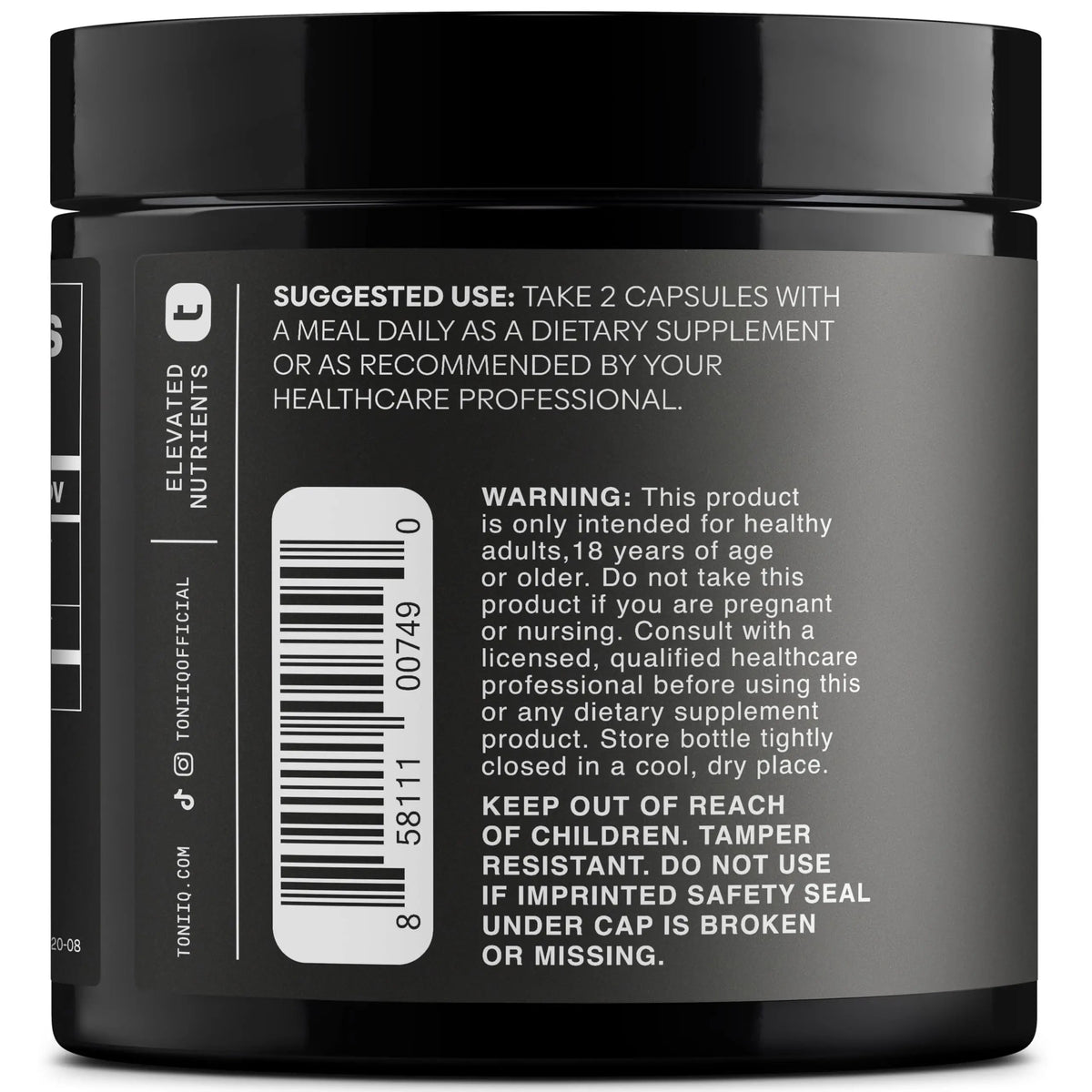 Toniiq Tribulus Terrestris for Men - Ultra High Potency 25:1 Extract with 95% Saponins - 1300mg Pure & Concentrated Formula - Third-Party Lab Tested for Purity & Quality - 120 Capsules Toniiq buy supplements Au