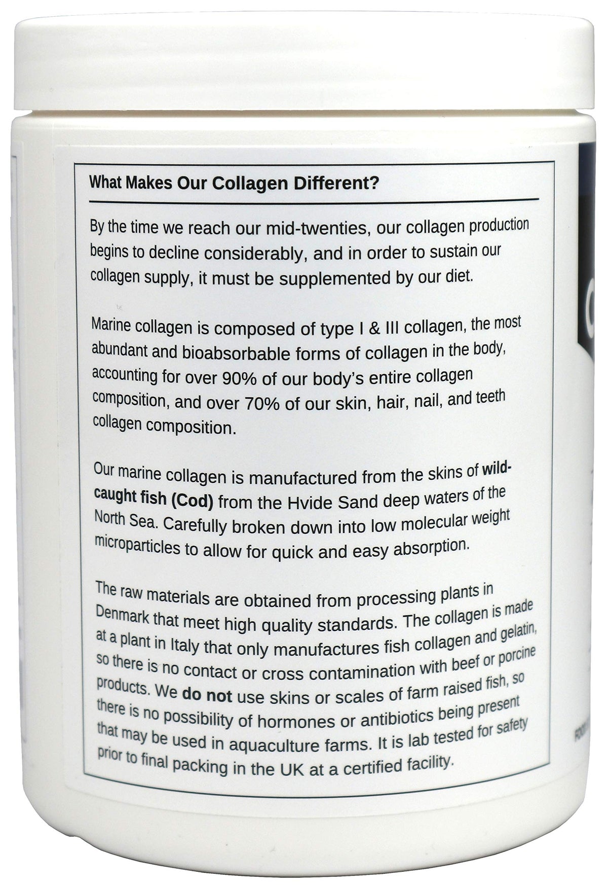 Marine Collagen Peptides (400g) | Hydrolysed from Wild Caught North SEA Cod Miracle GreensBuy Supplements Australia