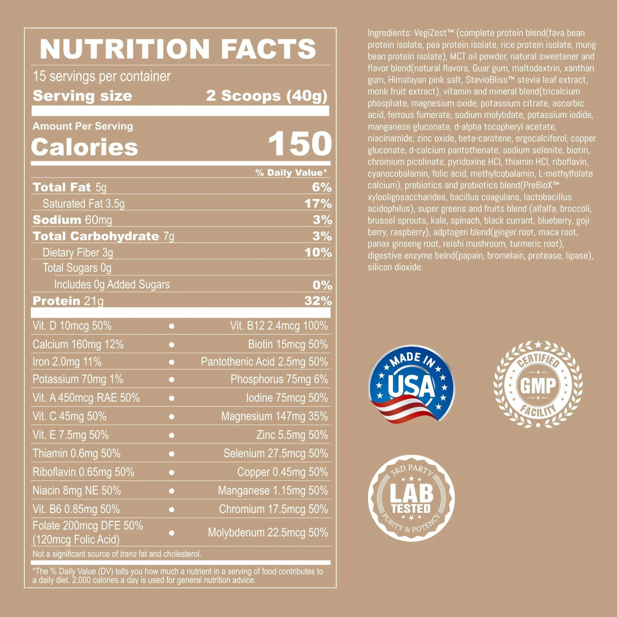 UpNourish Vanilla Cookie Vegan Protein Powder 54 Superfoods Powder,1.5 Billion CFU Probiotics 21g Plant Based Protein,No Sugar No Dairy No GMO Dairy Free,Meal Replacement Shake Keto-Friendly Low-Carb Diet,15 Servings UpNourish buy supplements Au