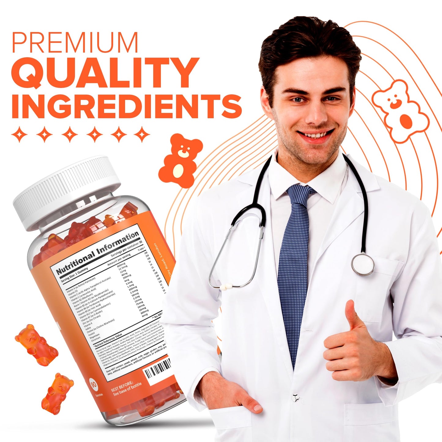 Multivitamin Gummies for Women & Men - 3 Months Supply - 18 Multivitamins & Minerals VitammiesBuy Supplements Australia