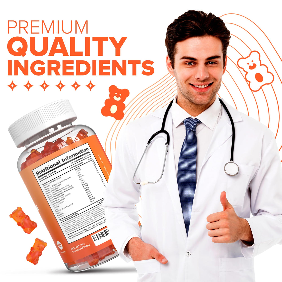 Multivitamin Gummies for Women & Men - 3 Months Supply - 18 Multivitamins & Minerals VitammiesBuy Supplements Australia