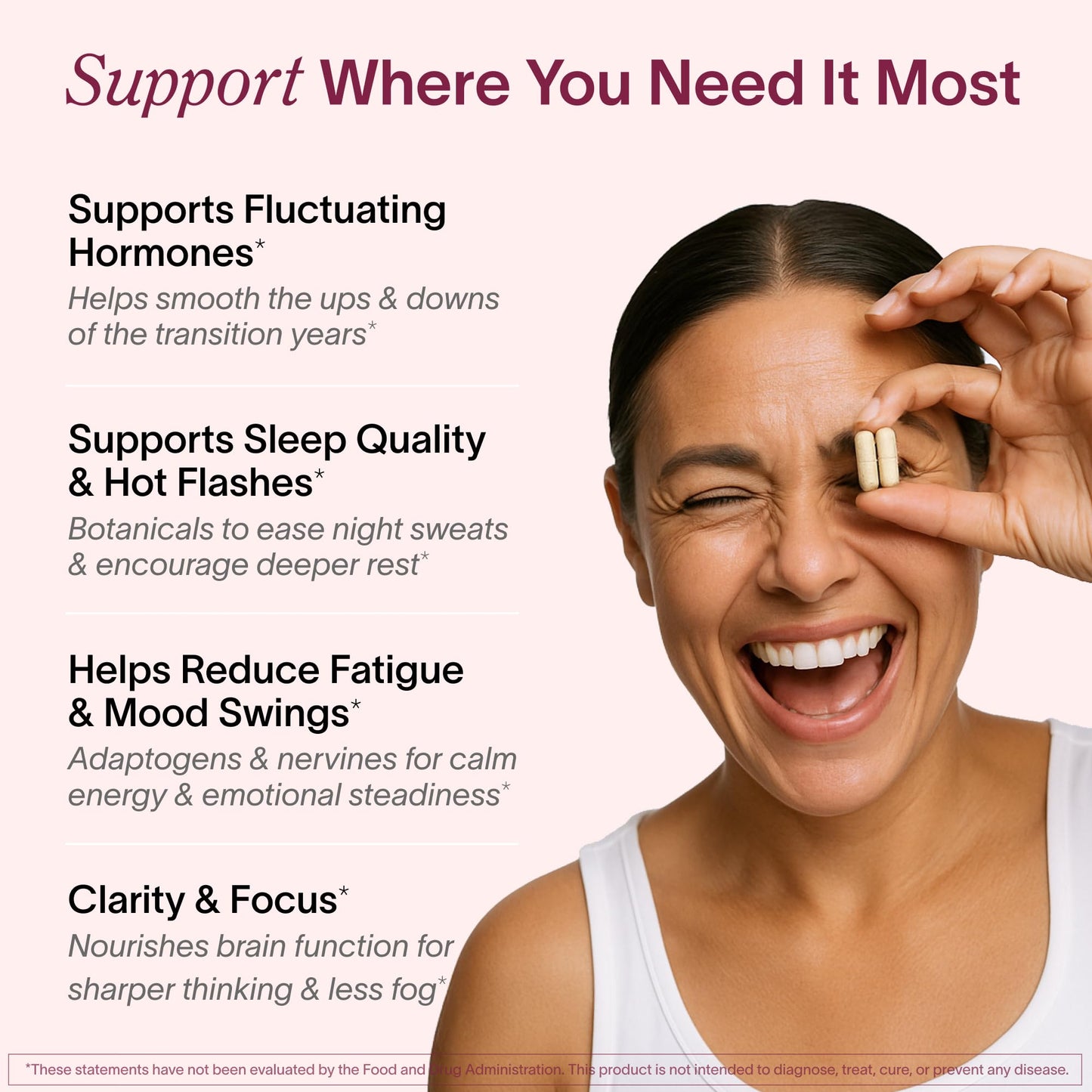 Ladywell Perimeno - Perimenopause Support - Support for Mood, Mental Clarity, Sleep & Hot Flashes - Black Cohosh, Reishi, Wild Yam, Holy Basil, Schisandra, Rhodiola, Siberian Rhubarb / 60 Veg Caps LadywellBuy Supplements Australia