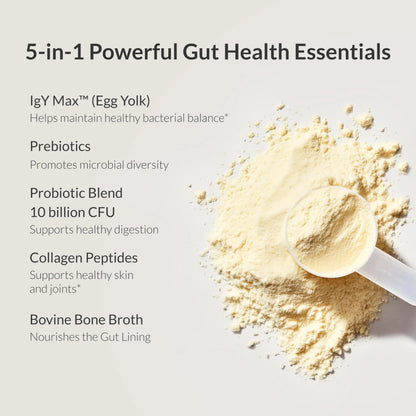 Microbiome Breakthrough™ Gut Support Powder – Vegetarian Vanilla – With Probiotics, Prebiotics, and IgY Max® – Source of L-Glutamine – Supports Digestive Comfort, Gas & Bloating Relief 30 Servings* BIOptimizers buy supplements Au