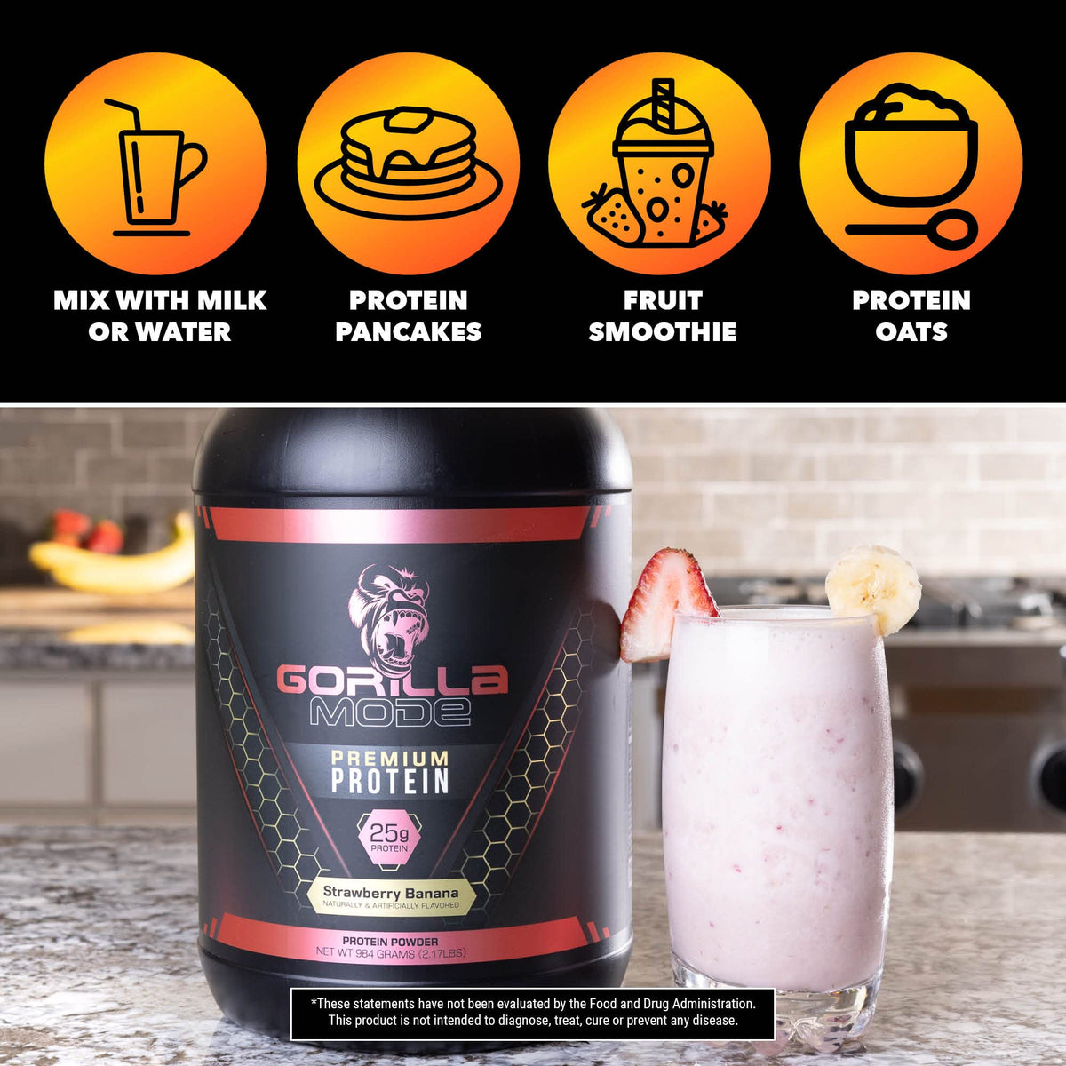 Gorilla Mode Premium Whey Protein - Chocolate Peanut Butter / 25 Grams of Whey Gorilla MindBuy Supplements Australia