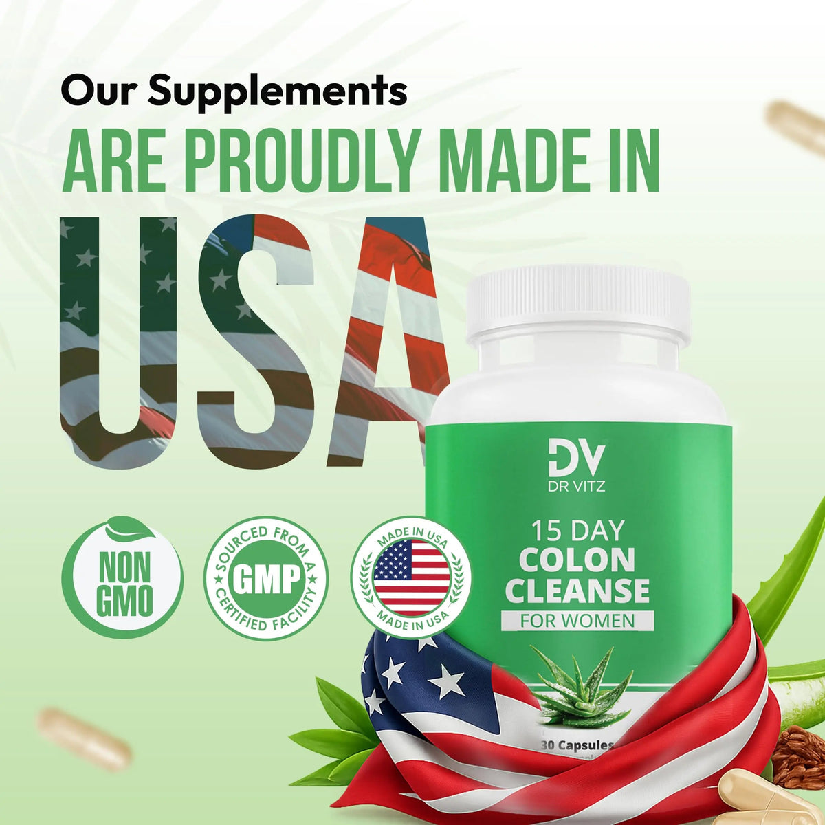 Dr Vitz 15 Day Colon Cleanse for Women – Natural Detox Pills with Herbs, Fiber & Probiotics – Bloating & Constipation Relief, Weight Loss & Gut Health Reset – 30 Capsules Dr VitzBuy Supplements Australia
