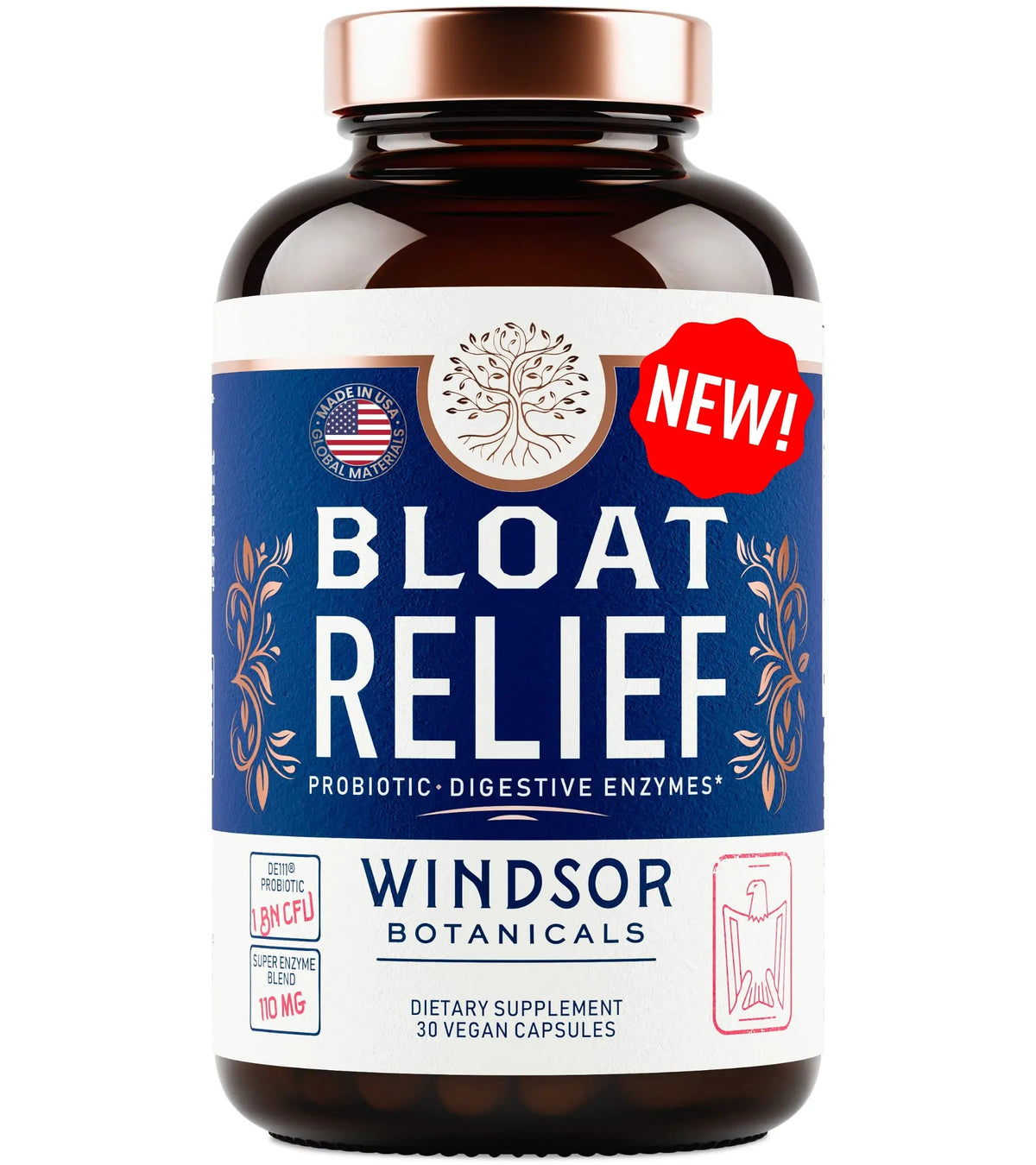 Bloat Relief Probiotic and Digestive Enzymes - Anti Bloating Turmeric, Fennel, Bromelain IBS Supplement - Detox Debloat Capsules Gas - Bloating Relief for Women and Men - 30 Gut Health Pills WINDSOR BOTANICALSBuy Supplements Australia