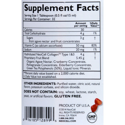 Collagen+C Pomegranate 16 Ounces NeocellBuy Supplements Australia