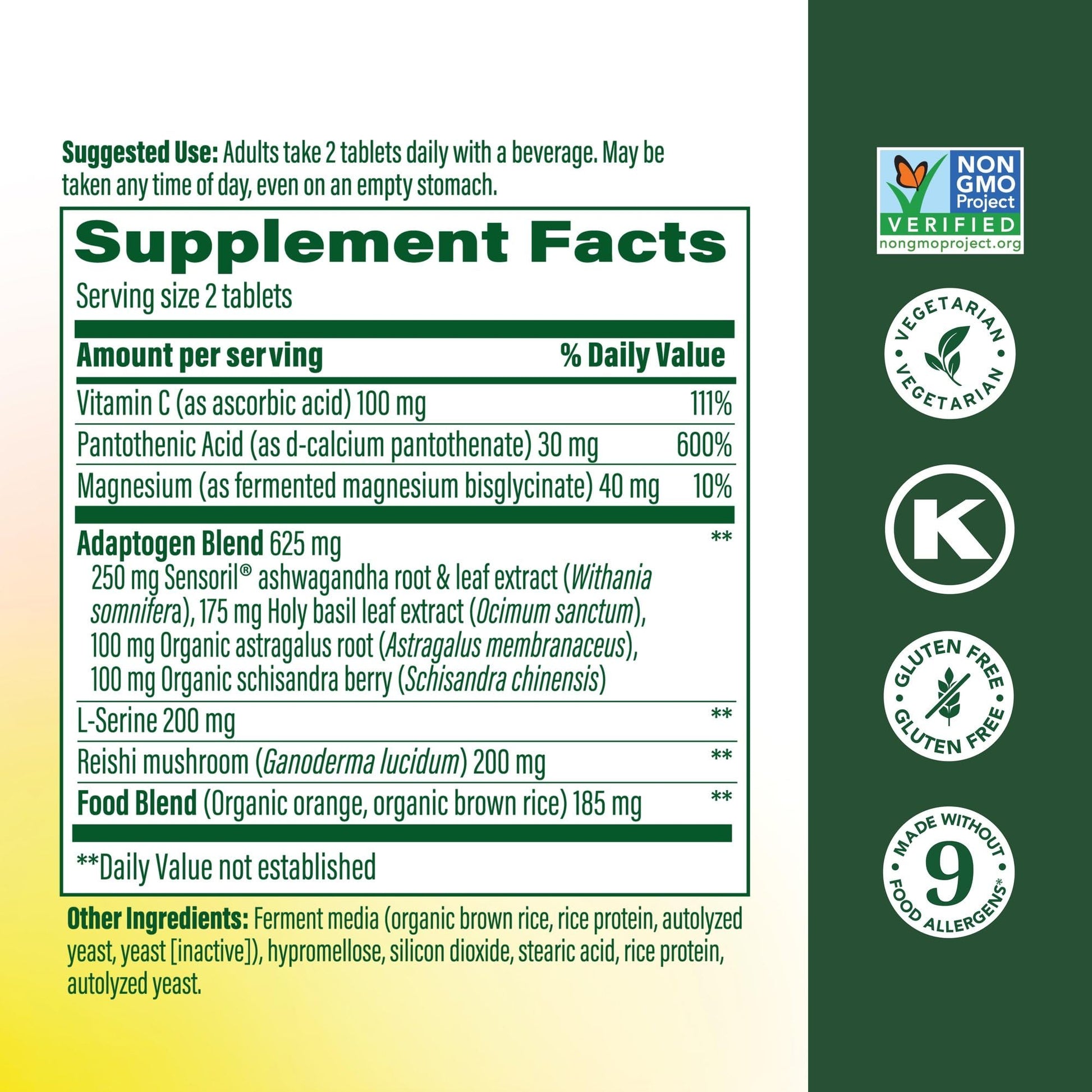MegaFood Adrenal Strength - Adrenal Support Supplements with Ashwagandha and Magnesium Glycinate, Vitamin C, Holy Basil, Astragalus, Reduces Cortisol Levels - Vegetarian - 60 Tablets (30 Servings) MegaFoodBuy Supplements Australia