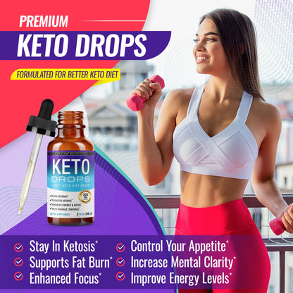 Keto Diet Drops Weight Loss Ketogenic Supplement - Premium Fat Burner Formula TopluxBuy Supplements Australia