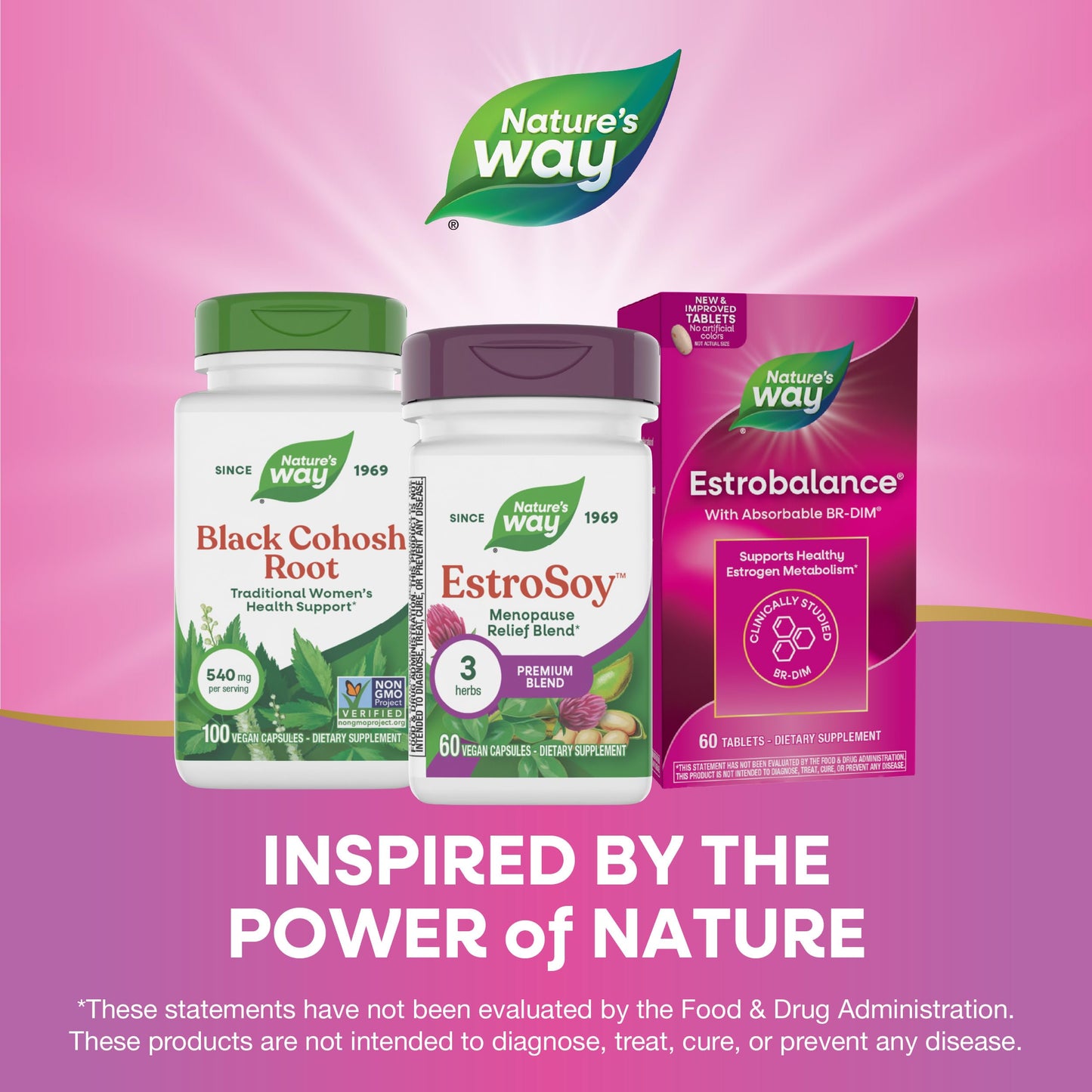 Nature's Way EstroSoy, Menopause Relief Blend*, Helps Relieve Menopausal Symptoms*, Black Cohosh, Fermented Soy Extracts, Red Clover, 60 Vegan Capsules (Packaging May Vary) Nature's WayBuy Supplements Australia