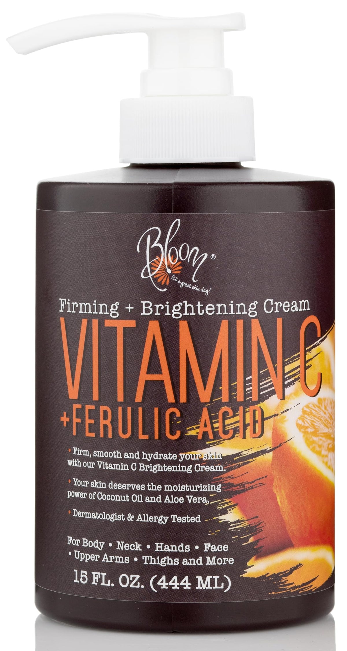 BLOOM Vitamin C Cream Body Lotion & Face Moisturizer W/Coconut Oil | Natural Skin Care BLOOM IT'S A GREAT SKIN DAY!Buy Supplements Australia