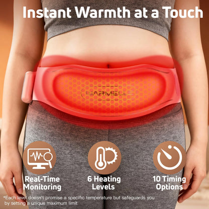 Heating Pad for Period Cramps, Portable Heating Pad for Back - Instant Soothing Menstrual Cramp Relief, Cordless Heating Pads Rechargeable with 5000mAh Battery, 6 Heat Settings, 10-99 Mins Timer WARMELLEBuy Supplements Australia