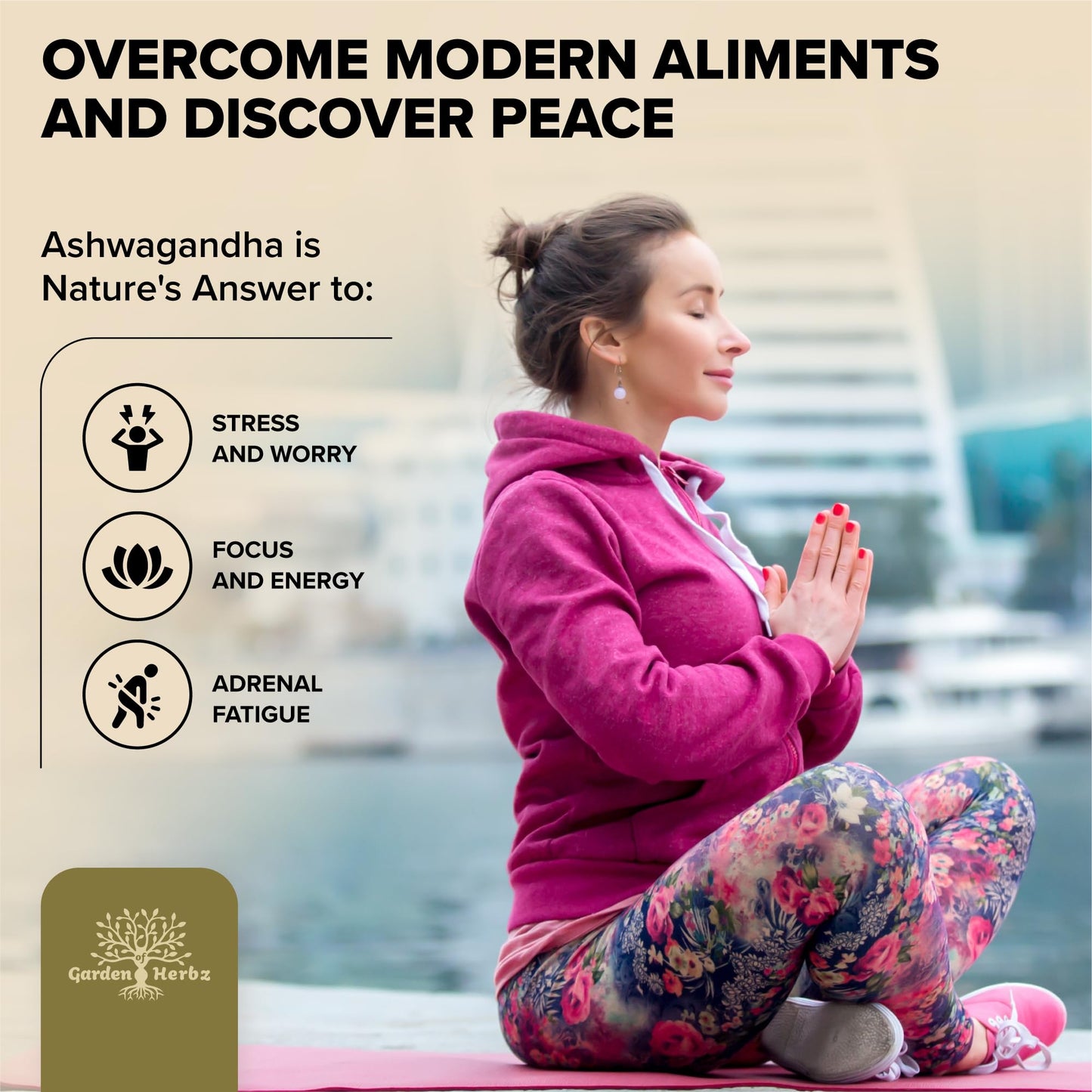 Garden of Herbz Organic Ashwagandha Root & Irish Sea Moss – 3,600 mg Ashwagandha Supplement with Black Seed Oil, & Burdock Root – Herbal Supplement for Energy, Calm, Mood, & Wellness, 120 Caps Garden of HerbzBuy Supplements Australia
