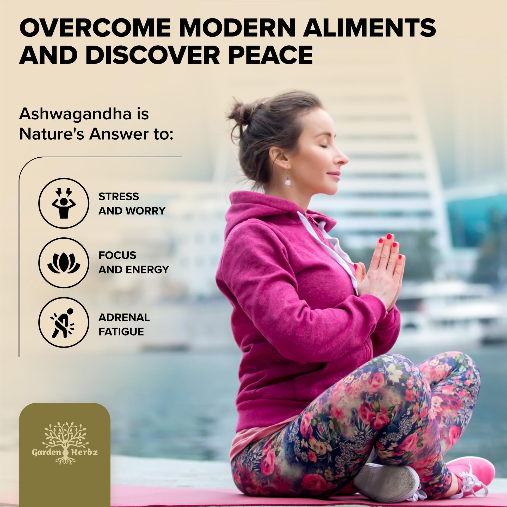 Garden of Herbz Organic Ashwagandha Root & Irish Sea Moss – 3,600 mg Ashwagandha Supplement with Black Seed Oil, & Burdock Root – Herbal Supplement for Energy, Calm, Mood, & Wellness, 120 Caps Garden of HerbzBuy Supplements Australia